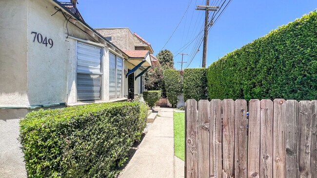 View looking into private front yard - 7049 Kester Ave