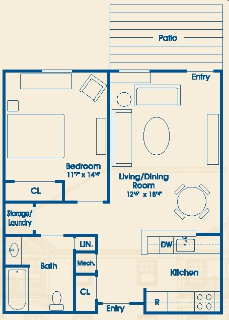 1HAB/1BA - Conifer Village at Patchogue Senior Apartment