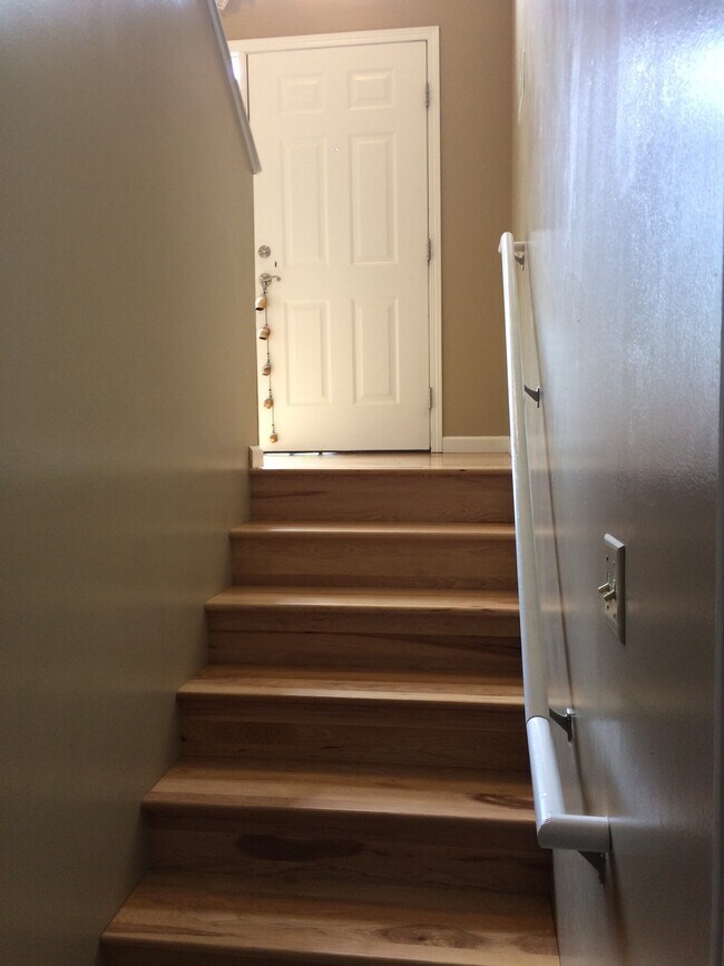 Hardwood stairs to lower level - 804 Davis Dr