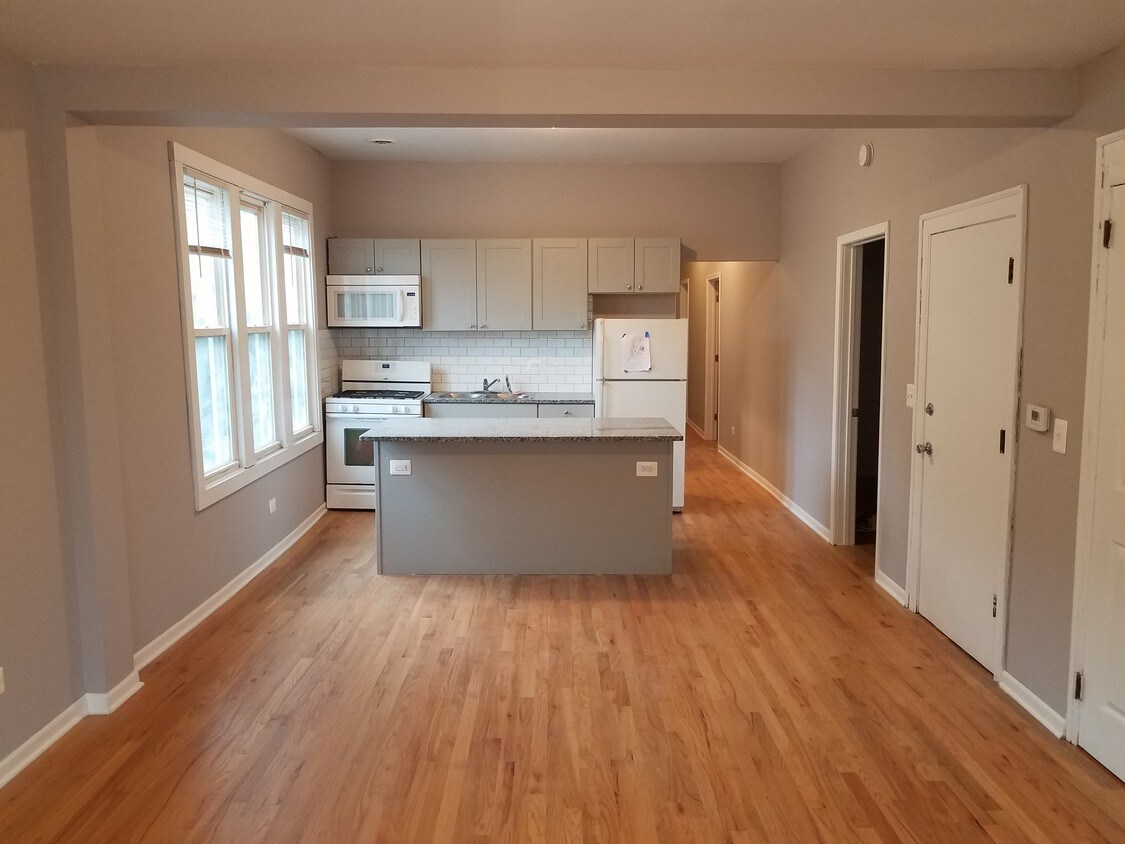 Galley Style Kitchen, Granite Countertops - 3026 E 80th St