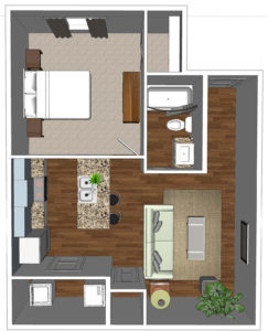 Apartamento más pequeño de 1x1 - The Brooks on Heritage Parkway