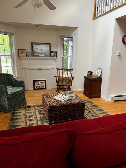 Living room with fireplace - 74 Plymouth Grove Dr