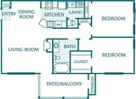 2 Bedroom 1 Bath