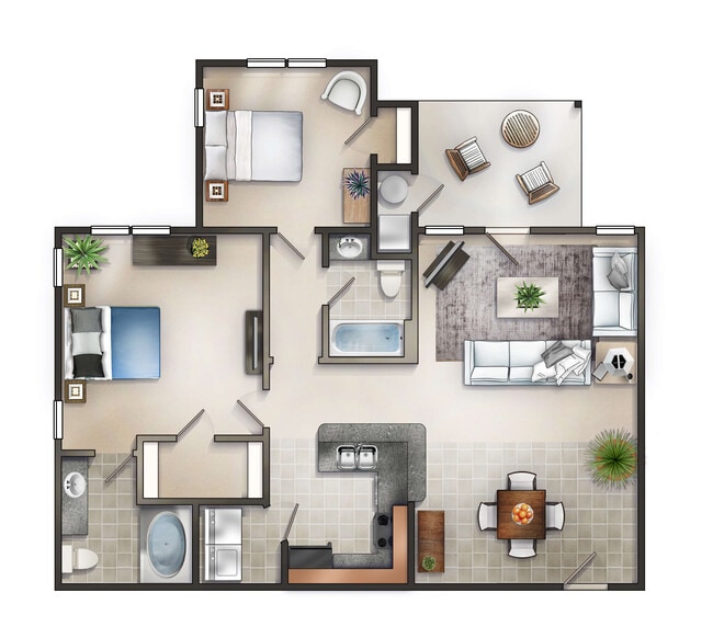 2 bedroom with patio (Brant) - Ballantyne Commons Simpsonville