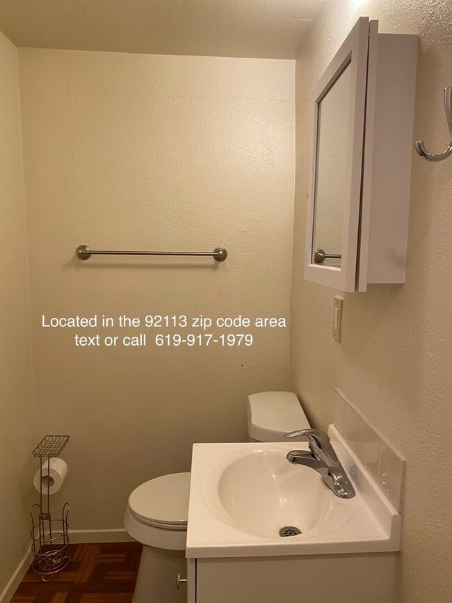 Full restroom near front door - 3060 National Ave