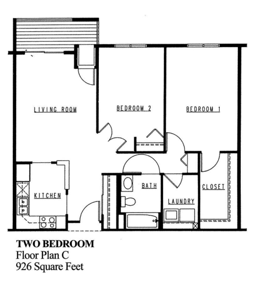 2BR/1BA - Northview Manor