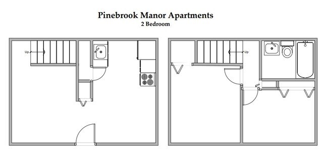 2 Bedroom Floor Plan - 3618 W Miller Rd