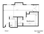 1BR 1BA - FLOOR PLAN D - 962 HILGARD