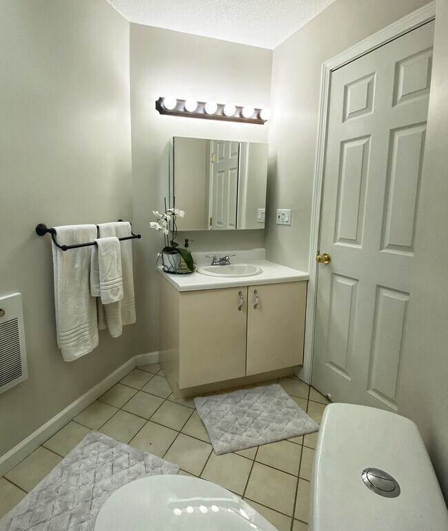 Two button toilet and new Moen detachable showerhead. - 42 Anthony St