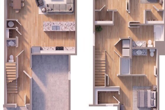 Plano de planta - Howard Meadow Apartment Homes