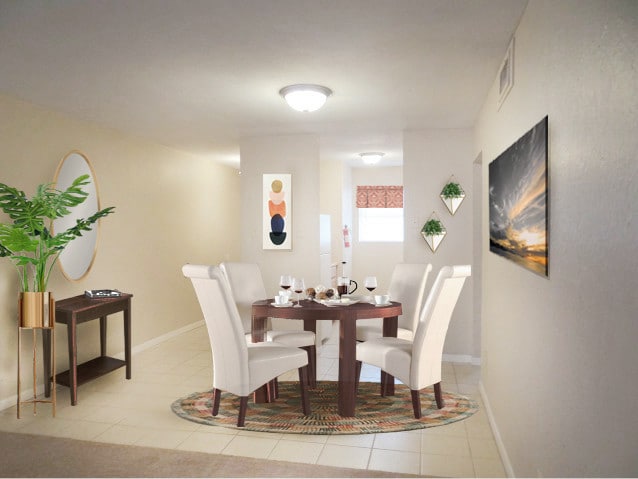 Comedor en dos habitaciones - Walden Apartment Homes