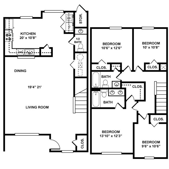 Four Bedroom Townhomes the greens of salem run townhomes rentals - fredericksburg, va Four Bedroom Townhomes the greens of salem run townhomes rentals - fredericksburg, va