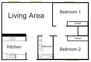 2BR/1BA - Granada Apartments