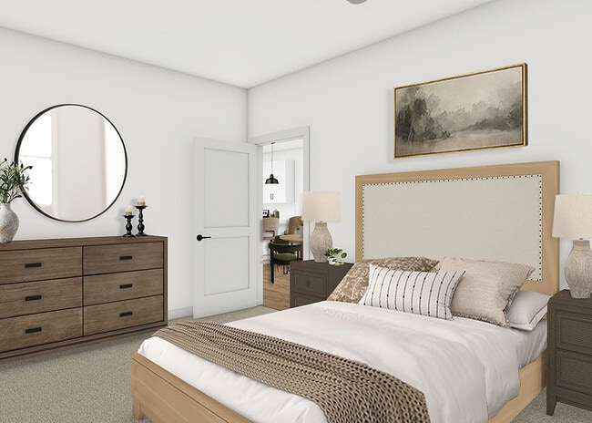 Garrett Uptown Bedroom Rendering - Garrett Uptown Apartments