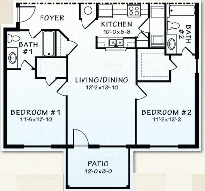 2HAB/2BA - Holly Glen Apartments