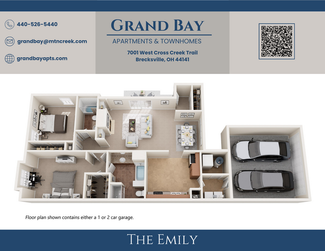 Plano de planta - Grand Bay Apartments and Townhomes