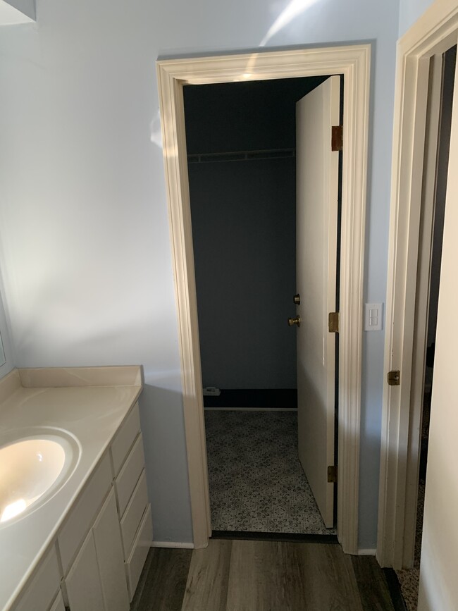 Master bath and closet, new floor - 2341 S Illinois Ave