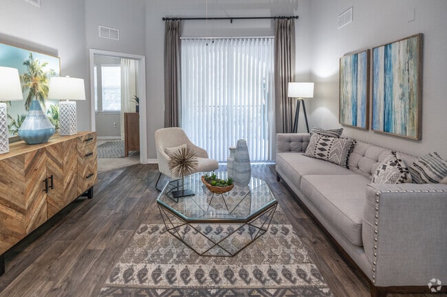 2BR, 2BA-1,110SF-Living room - Uptown Village Apartments