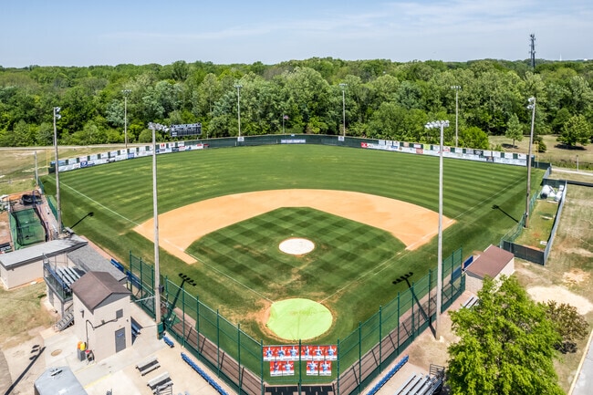 W.J. Freeman Park has a well-maintained baseball field for the local Bartlett little league.