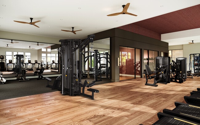 State-of-the-art fitness center (rendering) - Avalon Parker