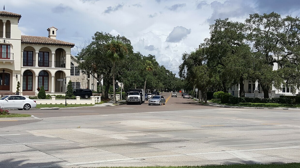 View from Bayshore looking up Rome Ave. Property is 2 blocks away. - 909 South Rome Avenue