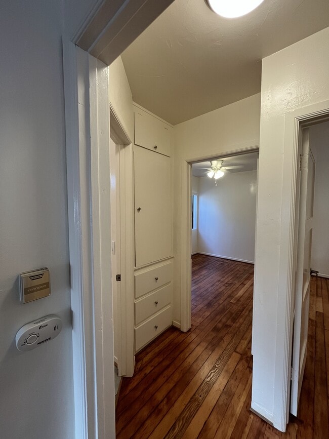Hallway with built-in linen closet - 256 17th St