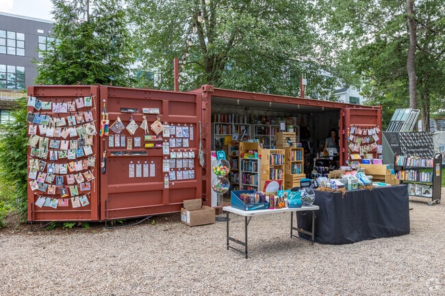 This shipping container takes new form as a book store in Long Pond.