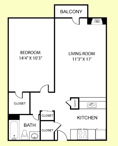 1BR/1BA - Villas At Wadsworth Station