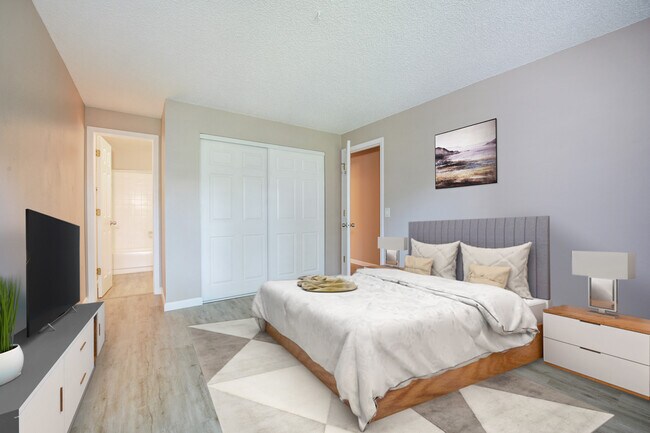 Dormitorio principal de 12 x 15 (decorado virtualmente) - 6505 Kalua Rd
