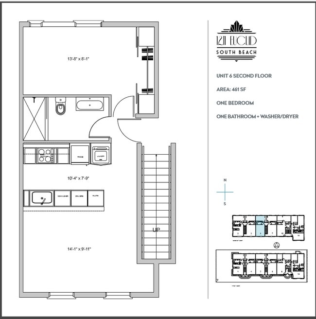 1 Bedroom Floor Plan 6 - 1211 Euclid Ave