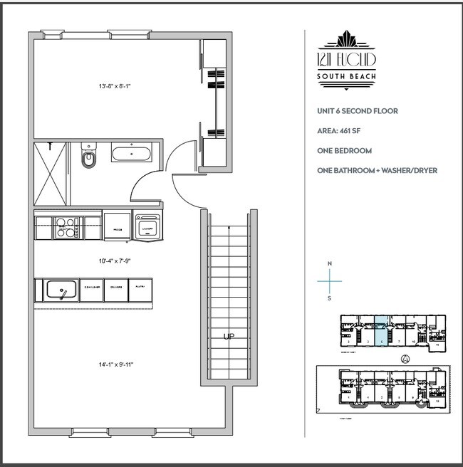 Plano de planta de 1 habitación 6 - 1211 Euclid Ave
