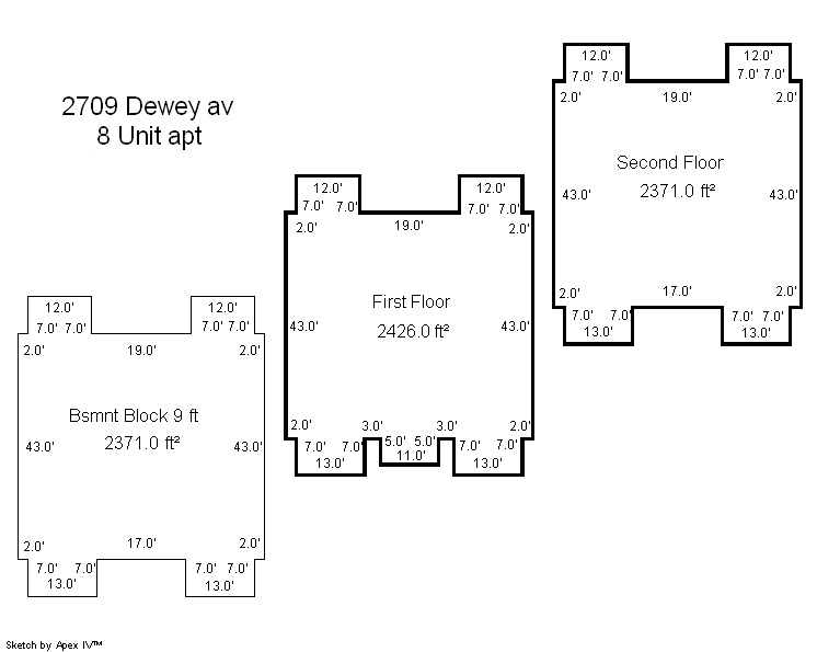 Floorplan - 2709 Dewey Ave