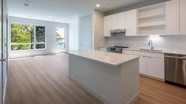Living Room with Hard Surface Flooring - The Basin