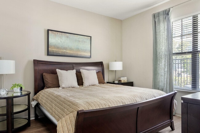 Relax in the serene comfort of this beautifully designed bedroom. - Rowe Vinings