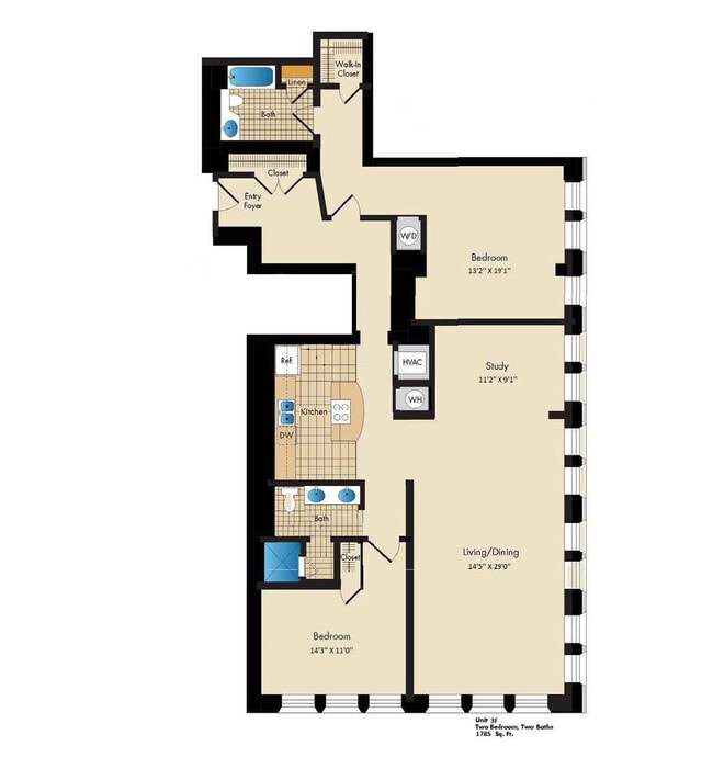 Floorplan - Historic Row Apartments