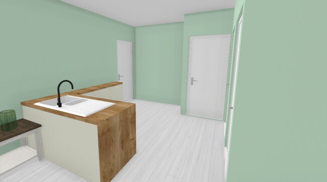 Kitchen & Entry-Render - 301 Columbia St