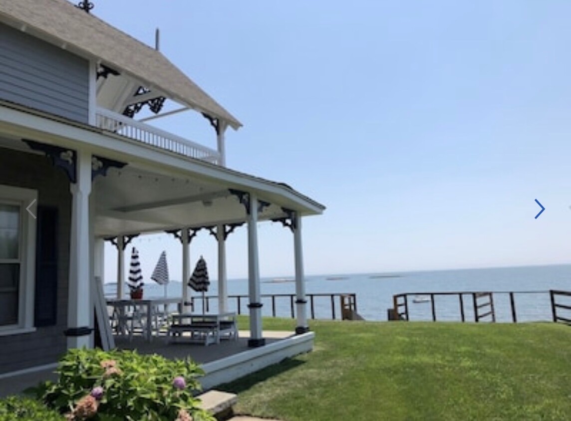 view from porch steps to private beach - 58 Linden Ave