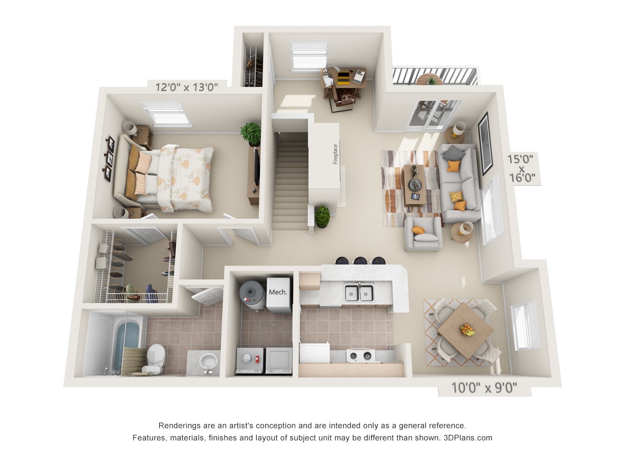 Quail Hollow at the Lakes – One Bedroom B