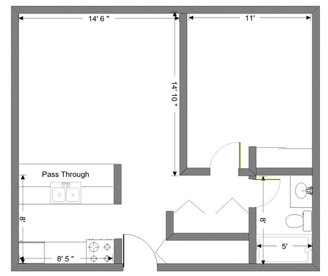 Plano de planta - Normandy Apartments