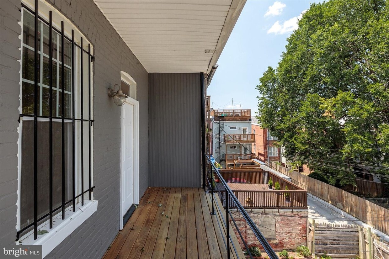 Upstairs private balcony - 1215 Otis Pl NW