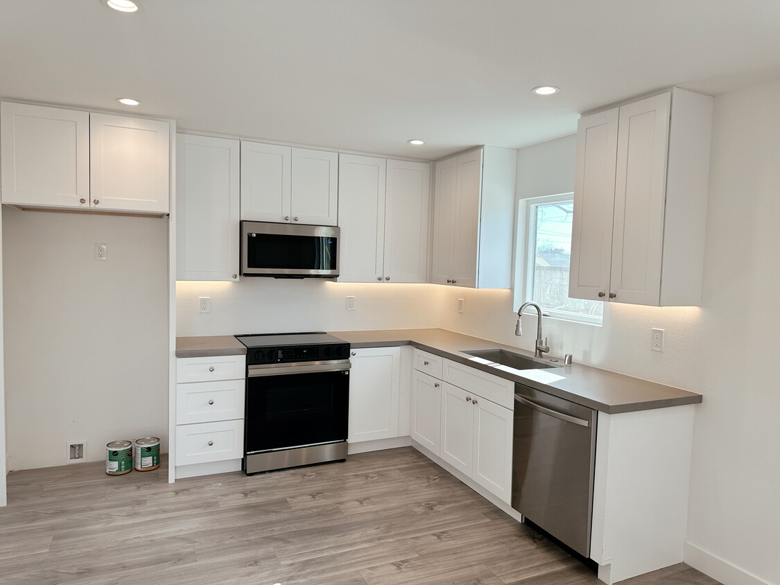 Spacious open living kitchen room layout - 313 E 11th St