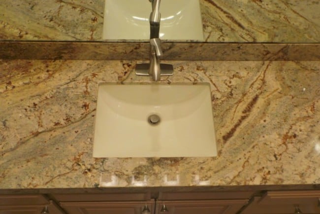 Gorgeous granite counter top in master bathroom - 2002 4th St