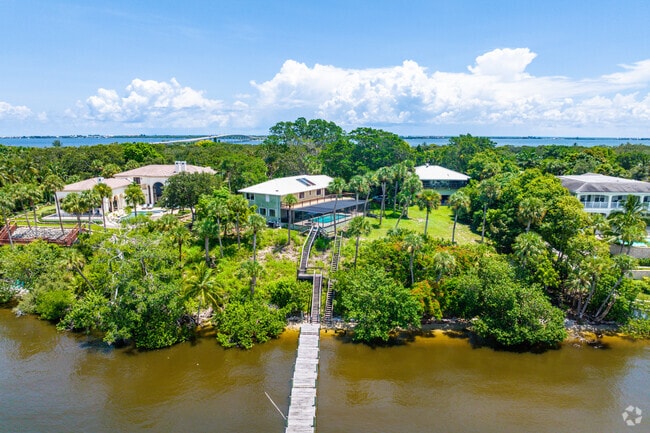 Many of the waterfront homes in Sewall's Pointe have mangroves protecting their shores.