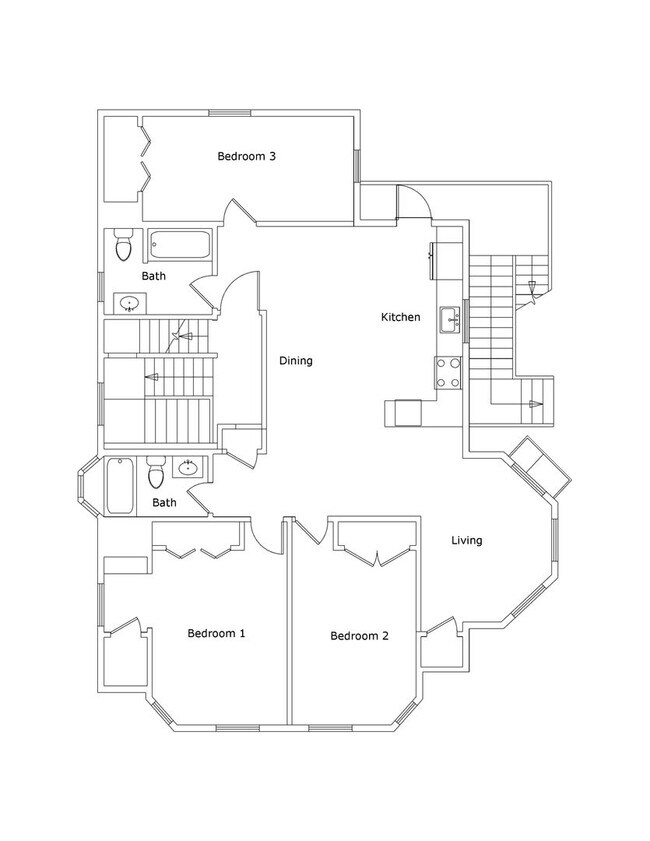 Photo - 3Br/2Bth apartment, washer/dryer in unit. ...