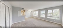 This 830 square foot single-story home in Alexandria, VA offers a well-designed living space with two bedrooms and one bathroom. The property features an open-concept layout that maximizes the use of space. The primary bedroom is generously sized at 200 square feet, providing ample room for relaxation and storage.

The kitchen has been updated with light wood cabinetry, granite countertops, and white appliances. It includes ample storage and counter space, making it functional for everyday cooking. The living area flows seamlessly from the kitchen, creating an ideal space for entertaining or casual living.

Both bedrooms feature plush carpeting, large windows for natural light, and closets with sliding doors for storage. The bathroom is equipped with a standard tub-shower combination and neutral tiling.

Throughout the home, you'll find a cohesive color scheme of light gray walls and white trim, creating a bright and modern ambiance. The property benefits from numerous windows, filling the spaces with natural light and providing views of the surrounding area.

This compact yet efficiently designed home offers a comfortable living space in a convenient Alexandria location, perfect for those seeking a low-maintenance lifestyle without sacrificing comfort or style.