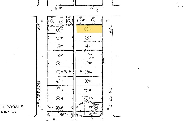 Plat Map - 1885 Chestnut Avenue