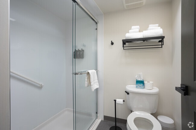 1BR, 1BA - 300SF - Bathroom - Studio's at The Vic