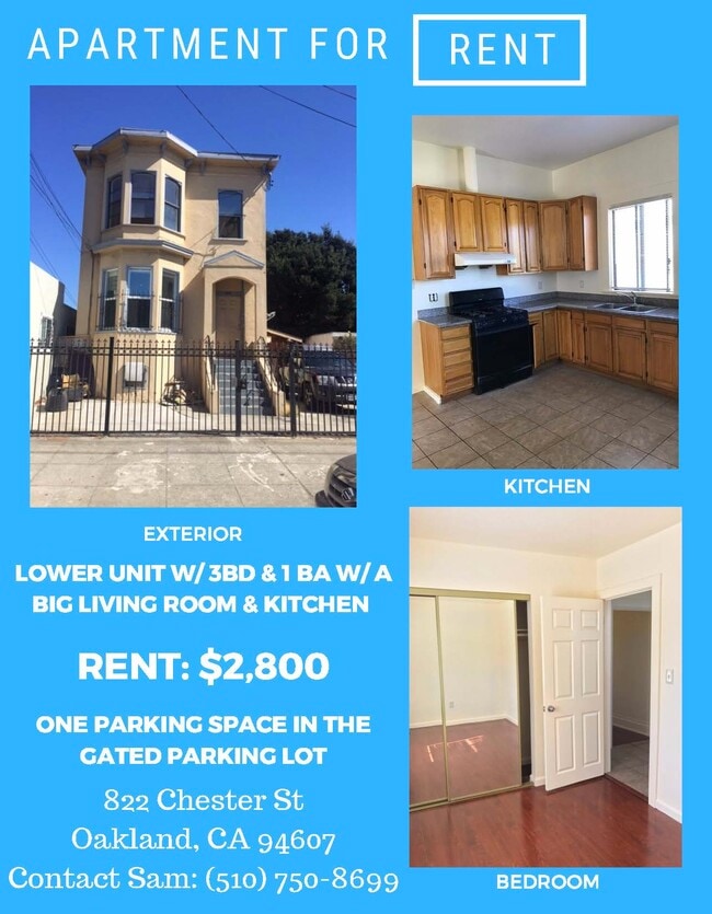 3Bedroom & One Bath - 822 Chester St