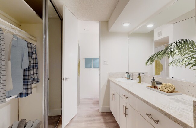 Bathroom and closet space at Mediterranean Village West Hollywood - Mediterranean Village West Hollywood