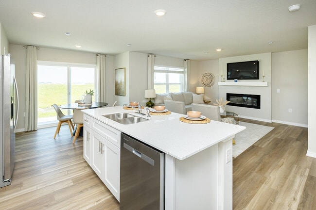 Kitchen Island - This home is not furnished - 4302 NE 13th St